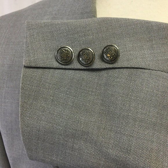 London Fog Suit Jacket Blazer Sports Coat Mens 40R Gray 5 Pocket - Picture 9 of 12